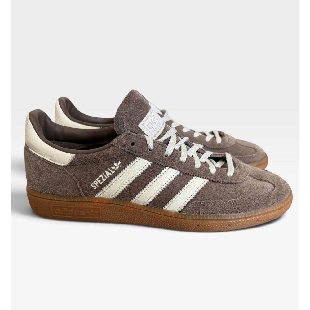 Adidas Handball Spezial Mens 9.5 Earth Strata Brown Suede Gum Sole Sneakers